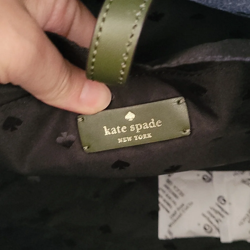 Kate Spade Chelsea Medium Nylon Satchel Crossbody Bag Enchanted Green - Picture 6 of 10